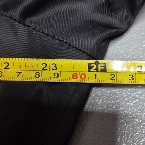 Norma Kamali Womens XL Black Double Breasted Belted Trench Coat - Picture 8 of 14